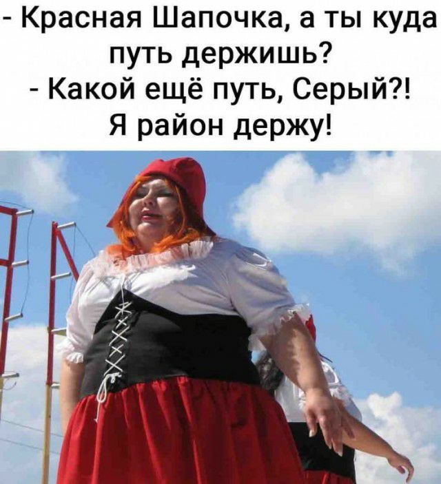 Красная Шапочка а ты куда путь держишь Какой ещё путь Серый Я район держу