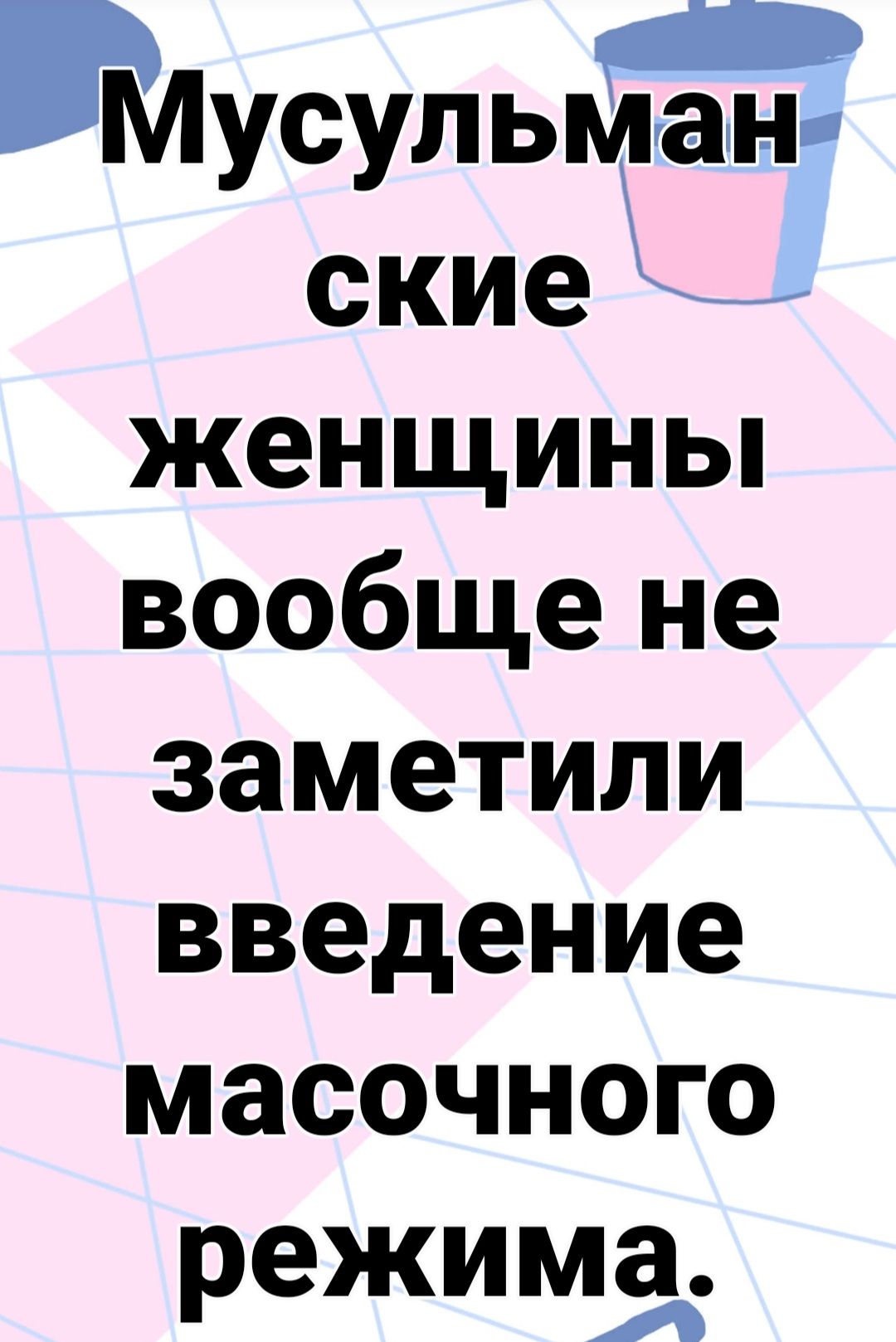 Мусульмат ские женщины вообще не заметили введение масочного режима