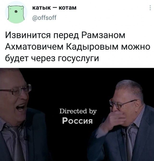 КЗТЫК _ котам ОИЭОП Извинится перед Рамзаном Ахматовичем Кадыровым можно будет через госуслуги Вігесгеа Ьу Россия