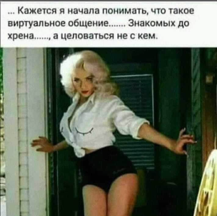 Кажется я начала понимать що такое виртуальное общение Знакомых до хрена а целоваться не с кем