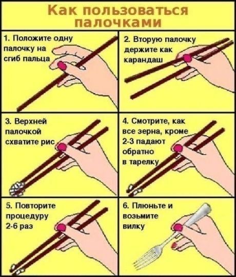 Как пользоваться палочками 1 Положите одну 2 Втарую пишу пилочку н сгиб лапша з Верней 4 Скотта МОИК БС зерна КРОМЕ схитите рис 5 Паспорт в Плюиые прщелуру по ите 2 5 рп иипку
