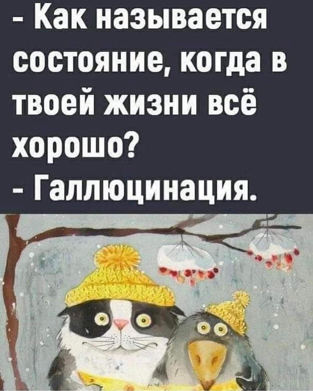 Как называется состояние когда в твоей жизни всё хорошо Галлюцинация _э