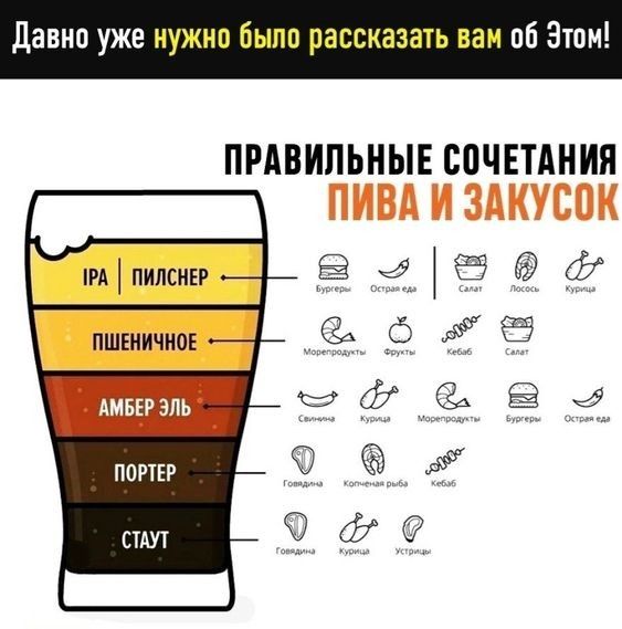 Давно уже нужно было рассказать вам об Этом ПРАВИЛЬНЫЕ СОЧЕТАНИЯ е м е оё н с ее в ПОРТЕР СТАУТ О ф ПШЕНИЧНОЕ АМБЕР ЭЛЬ