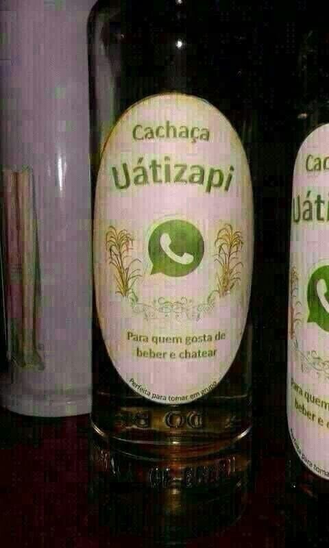 Cachaça Uátizapi
Para quem gosta de beber e chatear
Aprecie para tomar com moderação.