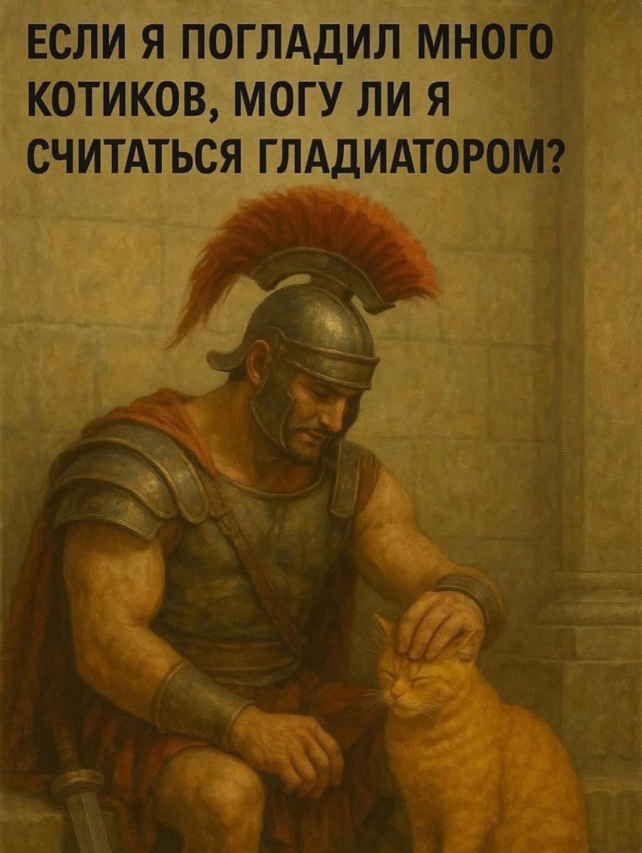ЕСЛИ Я ПОГЛАДИЛ МНОГО КОТИКОВ, МОГУ ЛИ Я СЧИТАТЬСЯ ГЛАДИАТОРОМ?