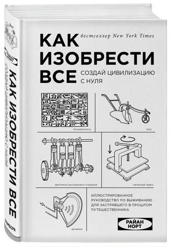 КАК ИЗОБРЕСТИ ВСЕ СОЗДАЙ ЦИВИЛИЗАЦИЮ С НУЛЯ
иллюстрированное руководство по выживанию для застрявшего в прошлом путешественника
РАЙАН НОРТ