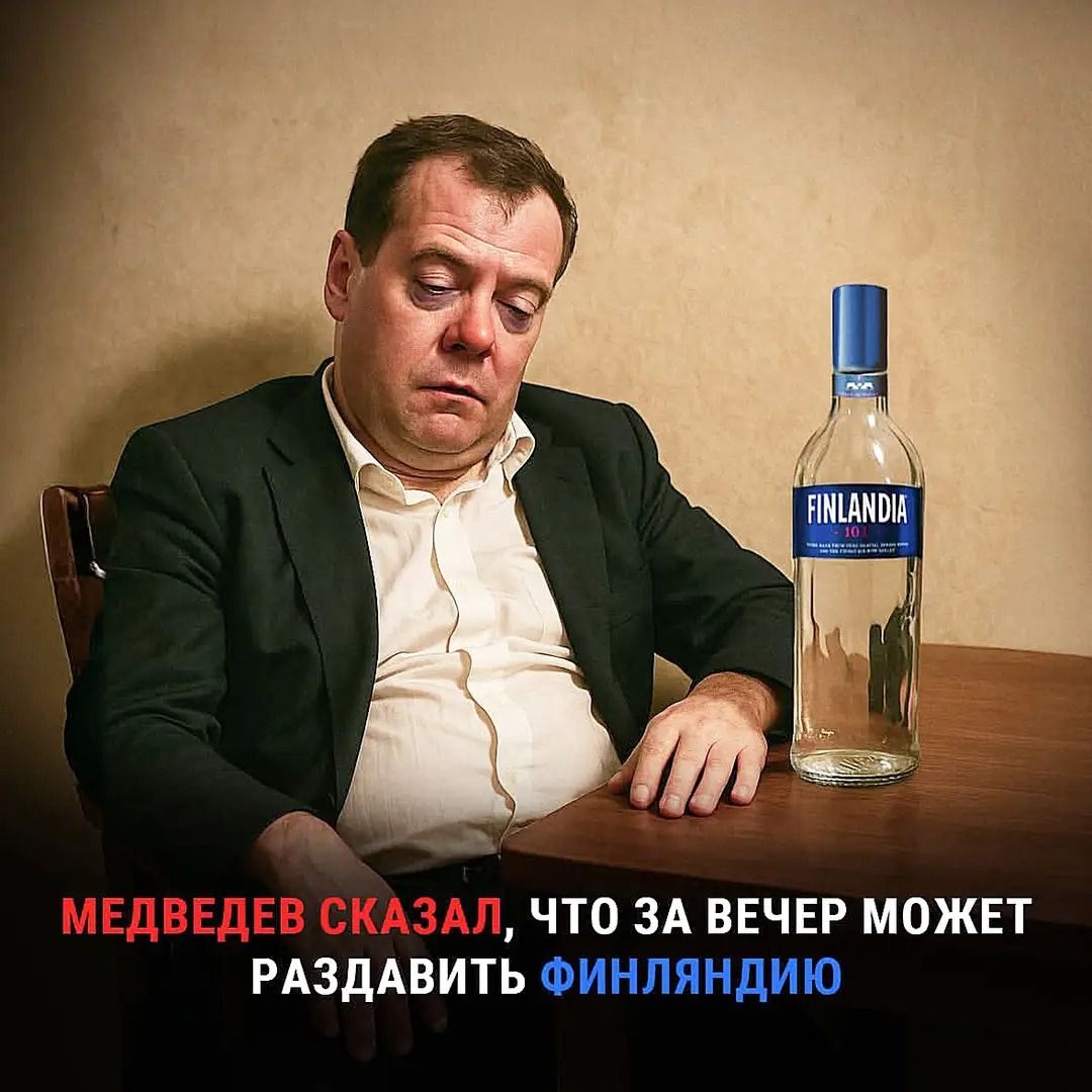 МЕДВЕДЕВ СКАЗАЛ, ЧТО ЗА ВЕЧЕР МОЖЕТ РАЗДАТЬ ФИНЛЯНДИЮ
