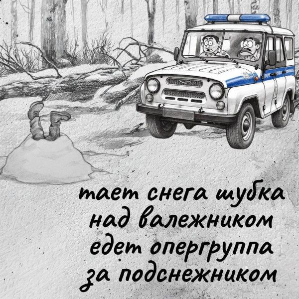 тает снега шубка над валежником едет опергруппа за подслушником