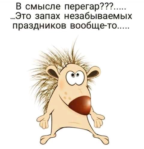 В смысле перегар Это запах незабываемых праздников вообще то