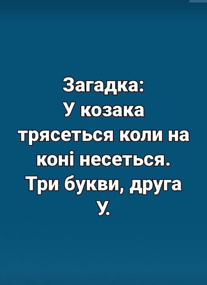 Загадка У козака трясеться коли на конінесеться Три букви друга У