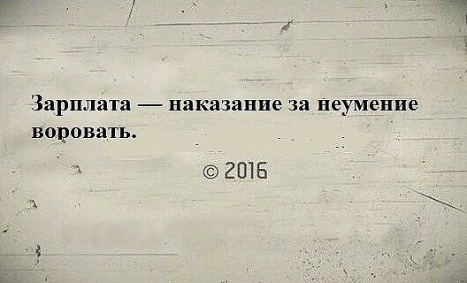Зарплата наказание за неумение ВОРОВЗТЬ 2015