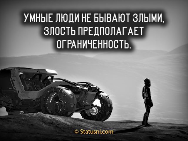 УМНЫЕ ЛЮПИ НЕ БЫВАЮТ ЗЛЫМИ ЗЛОСТЬ ПРЕППОЛАГАЕТ ОГРАНИЧЕННОСТЬ