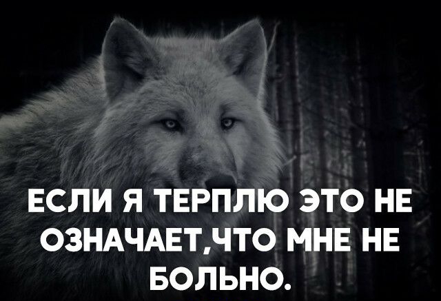 ЕСЛИ Я ТЕРППЮ ЭТО НЕ ОЗНАЧАЕТНТО МНЕ НЕ БОЛЬНО