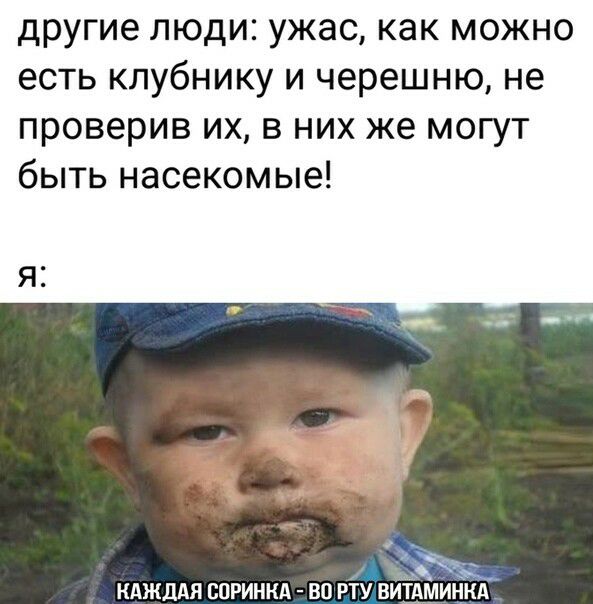 другие люди ужас как можно есть клубнику и черешню не проверив их в них же могут бЫТЬ насекомые КАЖДАЯ СПРИНКА