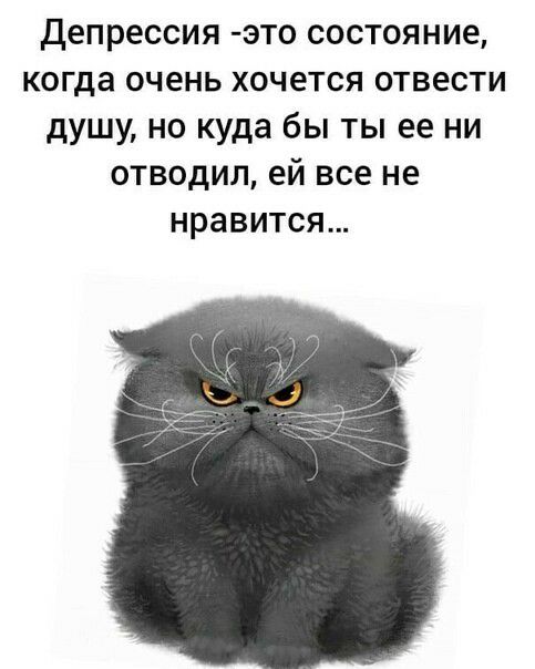 Депрессия ЭТО состояние когда ОЧЕНЬ Х0Ч8ТСЯ ОТВЕСТИ душу НО куда бЫ ТЫ ее НИ ОТВОдИЛ ей все не НРЗВИТСЯ