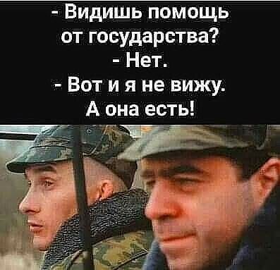 Видишь помощь от государстВа Нет Вот и я не вижу