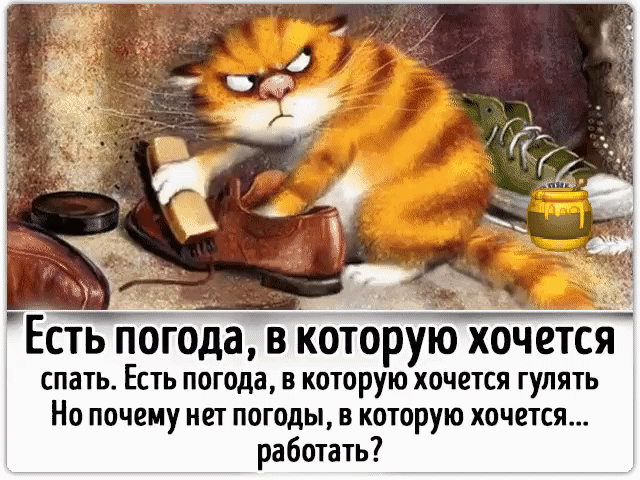 ХОЧ ется Есть погода в которую спать Есть погода в которую хочется гулять Но почему нет погоды в которую хочется работать