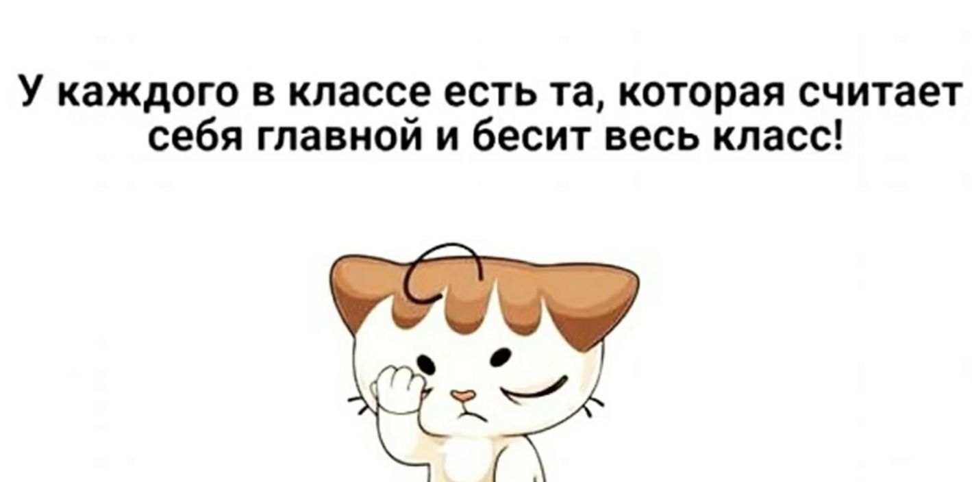 У каждого в классе есть та которая считает себя главнои и бесит весь класс