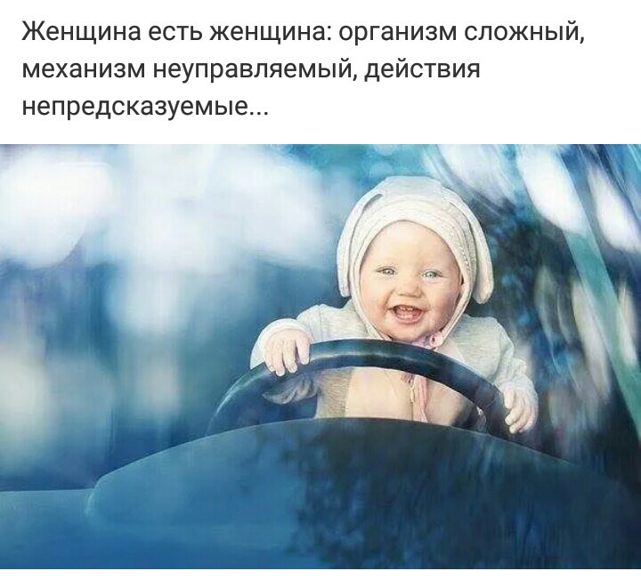 Женщина есть женщина организм СЛОЖНЫЙ механизм неуправляемый действия непредсказуемые