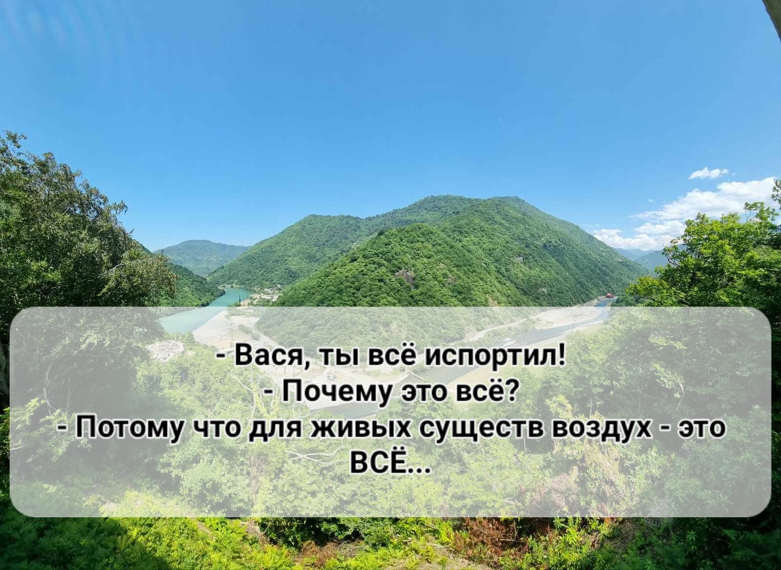 Вася ты всё испортил Почему это всё Потому что для живых существ воздух это ВСЁ