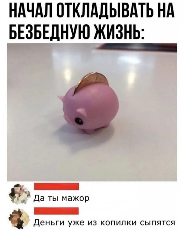 НАЧАЛ ОТКЛАДЫВАТЬ НА БЕЗБЕДНУЮ ЖИЗНЬ