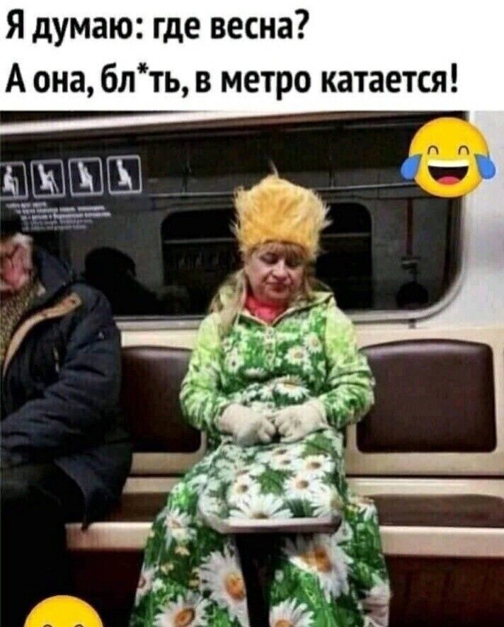 Я думаю где весна А она блть в метро катается