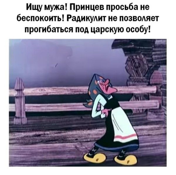 Ищу мужа Принцев просьба не беспокоить РадикуАит не позводяет прогибаться под царскую особу