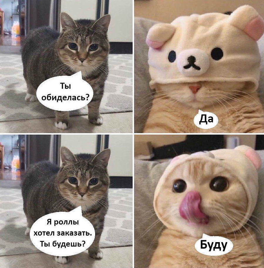 Я роллы хотел заказать Ты будешь