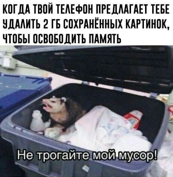 КПГДА ТВПЙ ТЕАЕФПН ПРЕДЛАГАЕТ ТЕБЕ НдААИТЬ 2 ГБ БПХРАНЁННЫХ КАРТИНПК ЧТПБЫ ПСВПБПДИТЪ ПАМЯТЬ Не трогайте_мой мусор