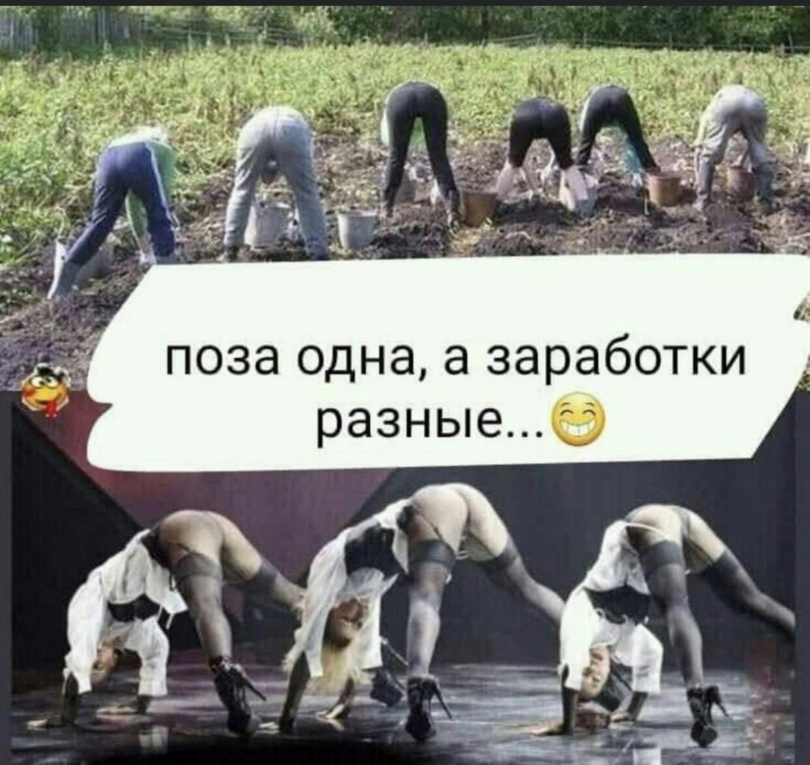 поза одна а заработки разныее