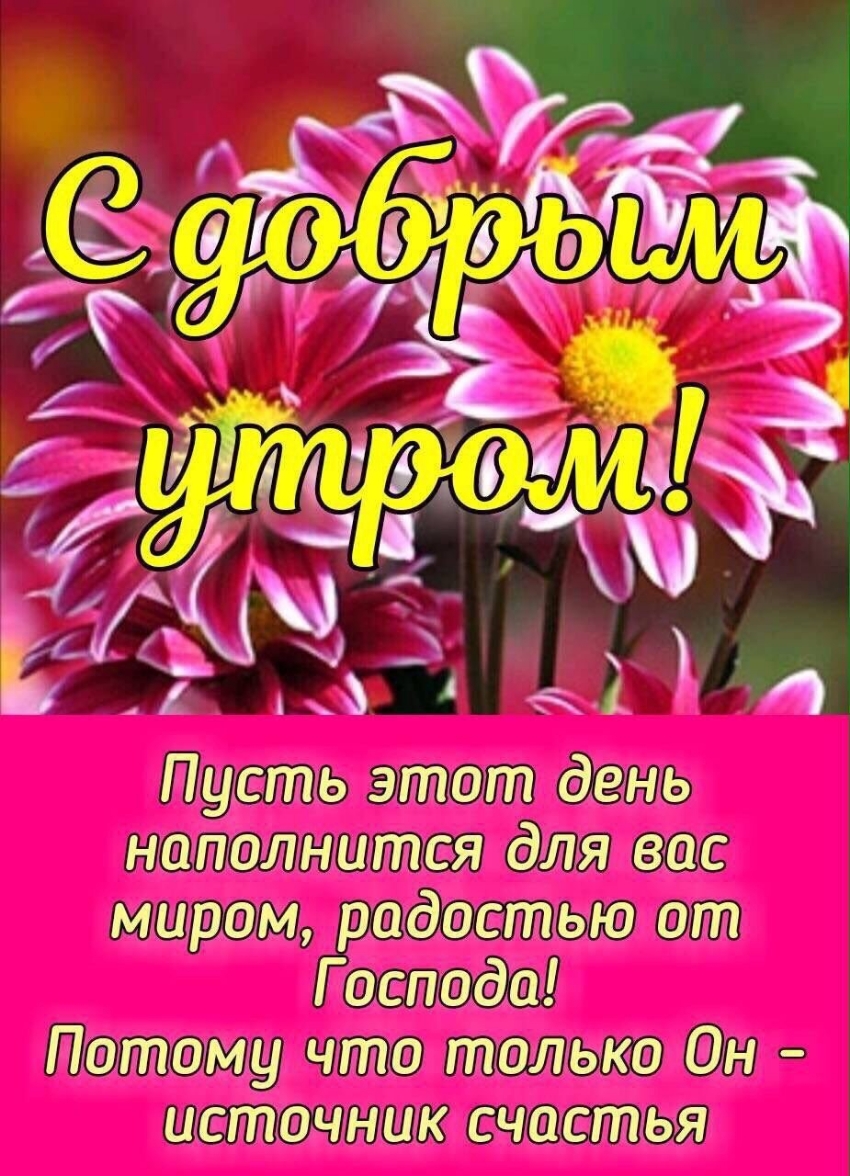 Пусть этот день наполнится для вас миром радостью от Господа Потому что только Он источник счастья