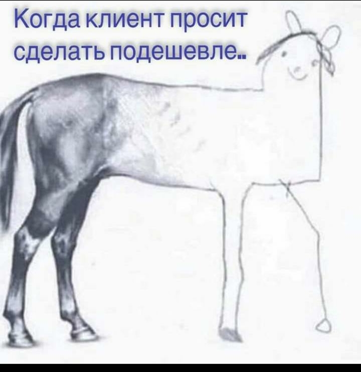 Когда клиент просит сделать подешевле И