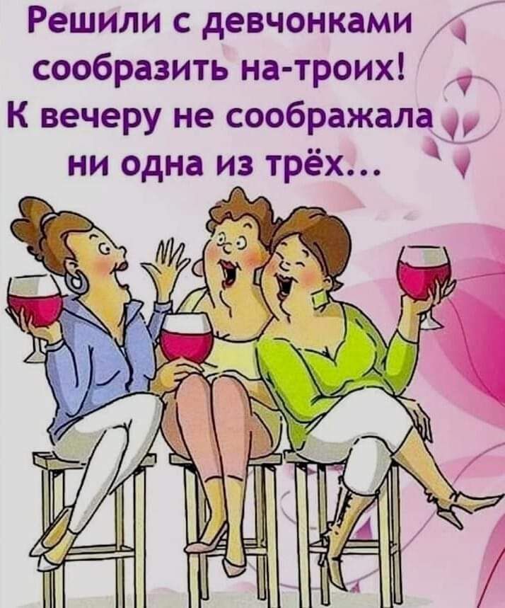 Решили с девчонками сообразить на троих К вечеру не соображала ни одна из трёх д