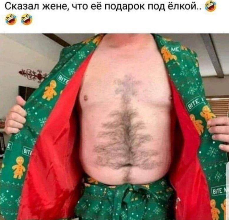 Сказал жене что её подарок под ёлкой