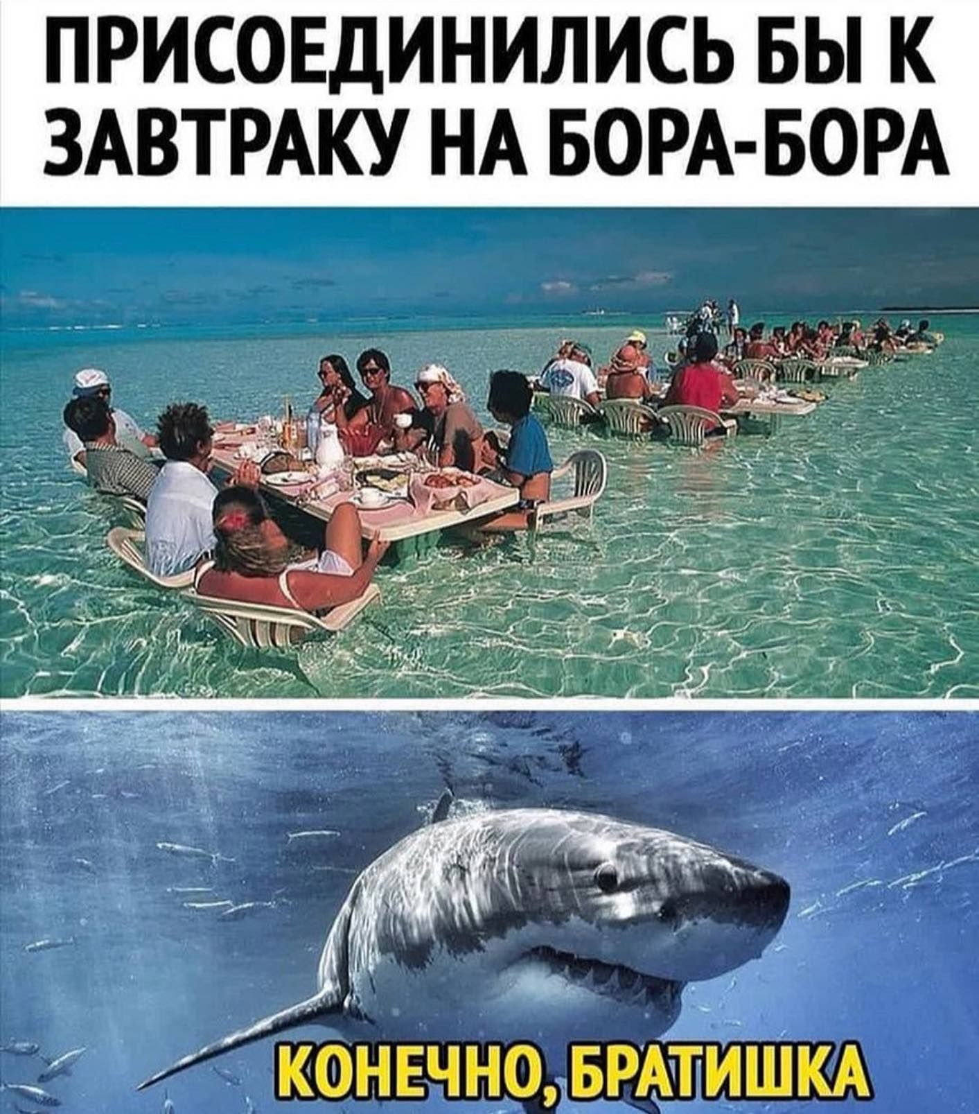ПРИСОЕДИНИЛИСЬ БЫ К ЗАВТРАКУ НА БОРА БОРА у Конечно ЪБРЁГЙШКА