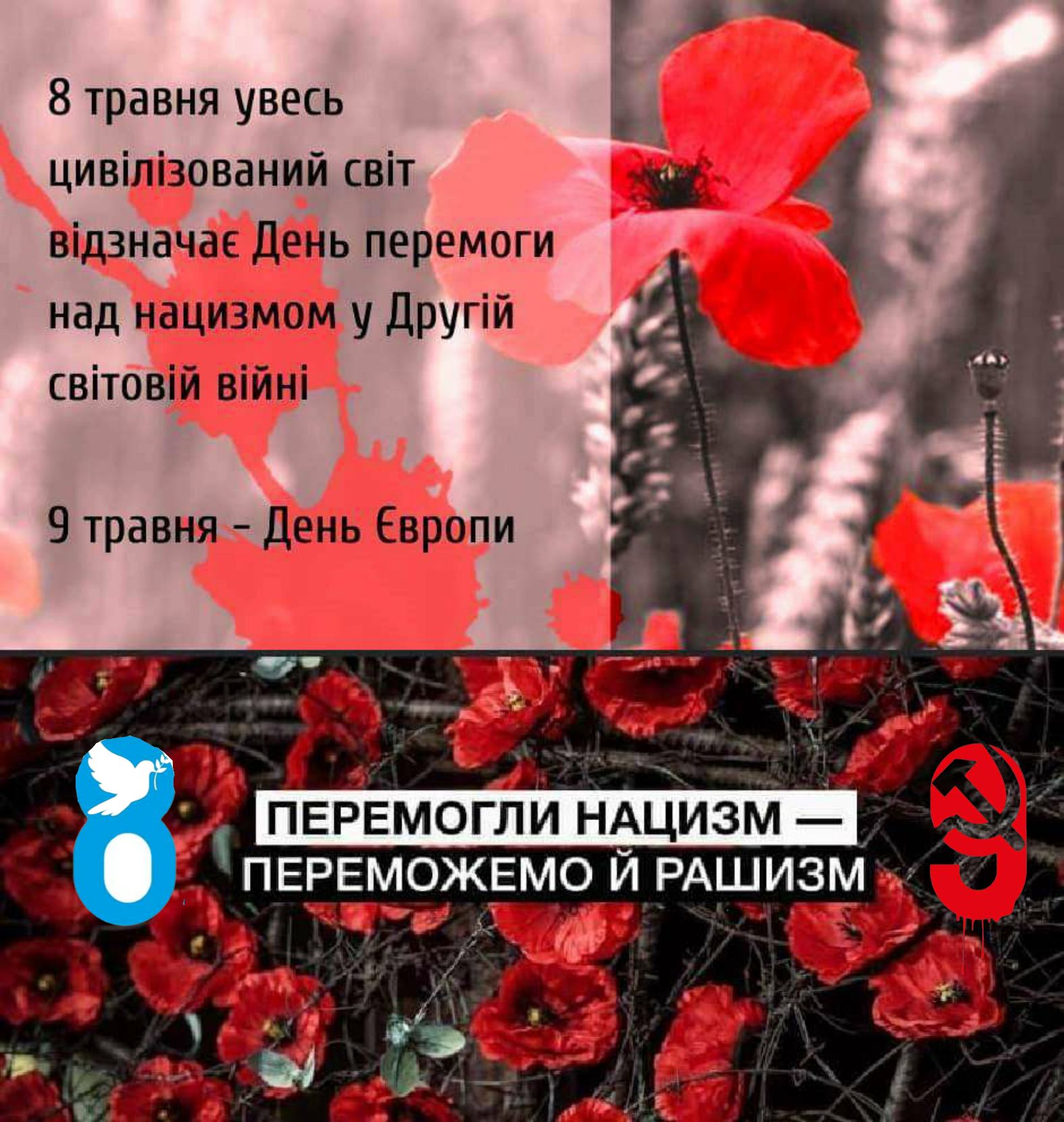 8 травня увесь ПЕРЕМОГЛИ ндцизм _ ПЕРЕМОЖЕМО й РАшизм Ч