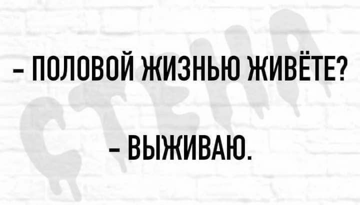 ПОЛОВОЙ ЖИЗНЬЮ ЖИВЁТЕ ВЫЖИВАЮ