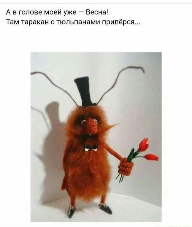 А в голове моей уже Весна Там таракан тюльпанами припёрся