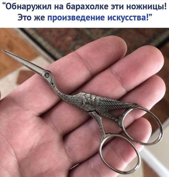 Обнаружил на барахолке эти ножницы Это же произведение искусства