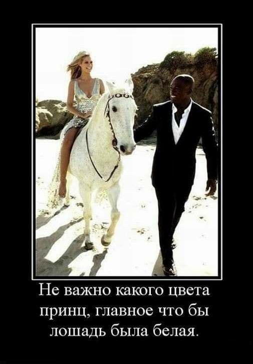 Не важно какого цвета принц главное что бы лошадь была белая