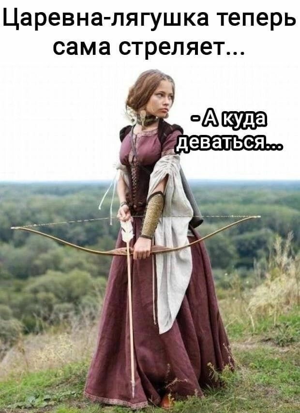 Царевна лягушка теперь сама стреляет