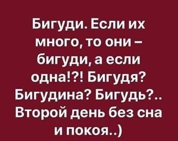 Бигуди Если их много то они бигуди а если одна Бигудя Бигудина Бигудь Второй день без сна и покоя