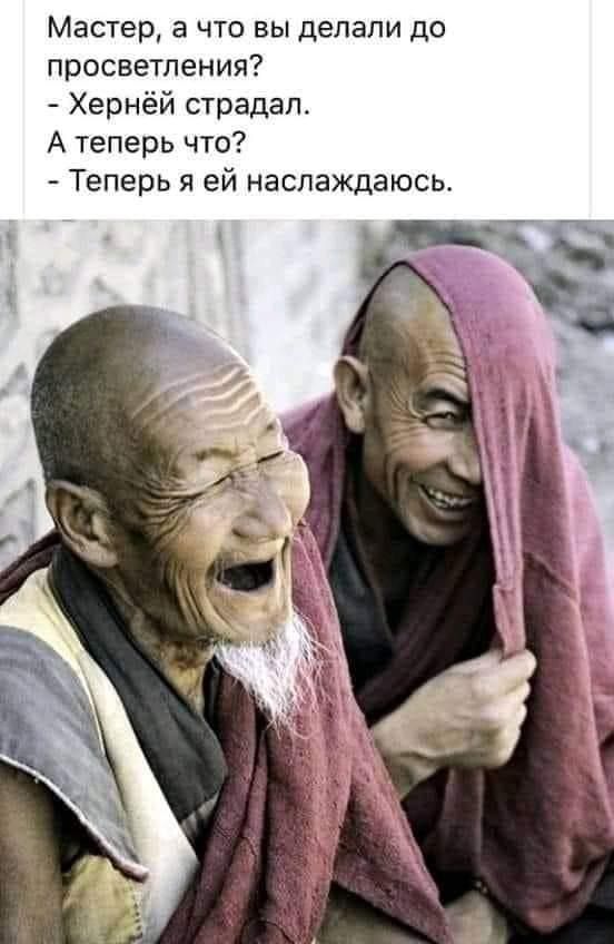 Мастер а что вы делали до просветления Хернёй страдал А теперь что Теперь я ей наслаждаюсь