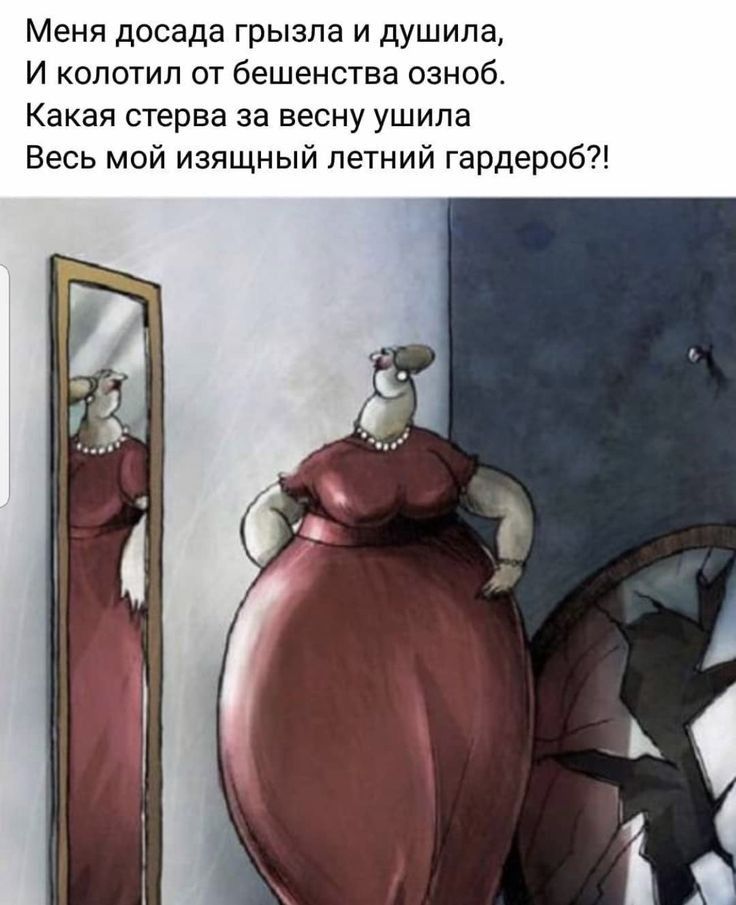 Меня досада грызла и душила И колотил от бешенства озноб Какая стерва за весну ушила Весь мой изящный летний гардероб