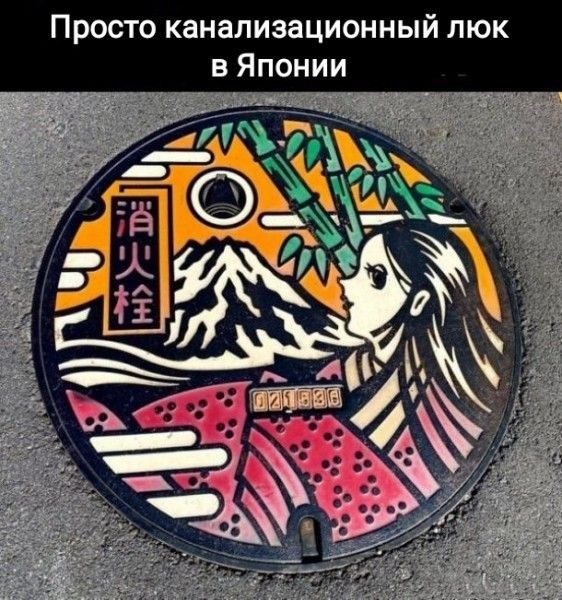 Просто канализационный люк в Японии