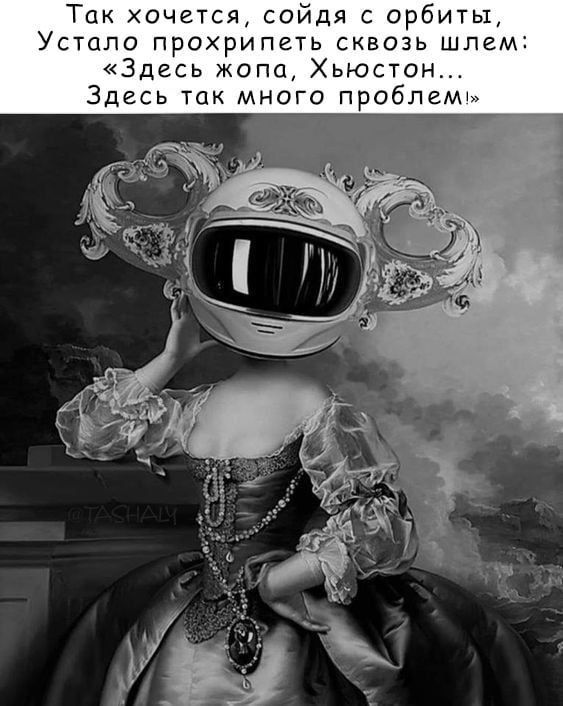 Так хочется сойдя с орбиты Устало прохрипеть сквозь шлем Здесь жопа Хьюстон Здесь так много проблемм