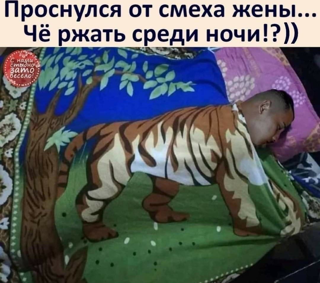 роснулся от смеха жены