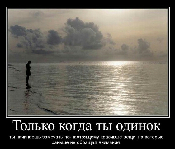 ТОЛЬКО когда ТЫ ОДИНОК начинаешь замечать пмастоящему красивые вент на которые раньше не обращал внимания