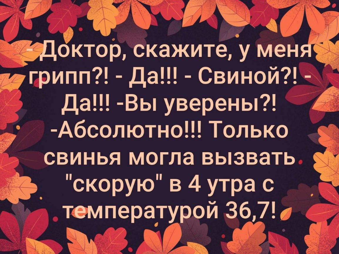 ЪЁ ЁЫЗС а октоіэ скажите у мен игрипп Да Свиной Да Вы уверены ё АбсолютноТолько свинья могла вызвать скорую в4утрас _ температурой 36 7а