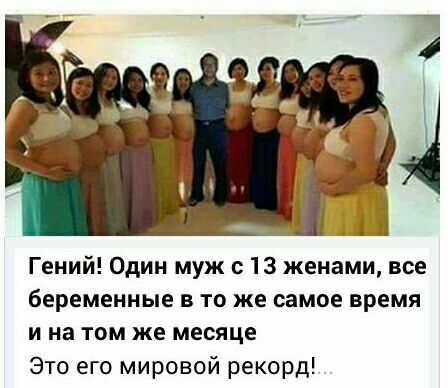 Гений Один муж с 13 женами все беременные в то же самое время и на том же месяце Это его мировой рекорд